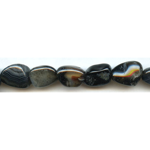 140-1227 Black Onyx <br>16-18mm Tumbled Nugget