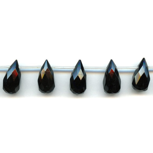140-1271 Black Onyx <br>12x22 Teardrop Briolette