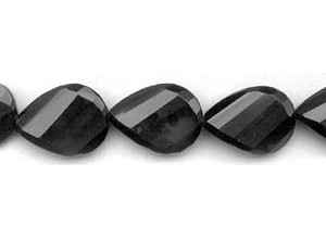 Black Onyx 22x30 Faceted Twist Pear