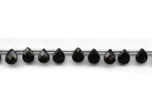 Black Onyx 8x10 Flat Pear Briolette