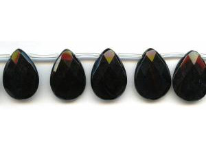 Black Onyx 18x25 Flat Pear Briolette