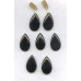 140-1561 Black Onyx <br>39x24mm Pear Pendant