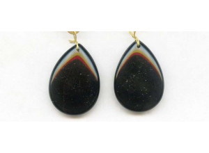 Black Onyx 34x25mm Pear Pendant