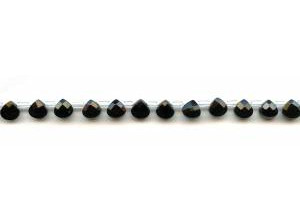 Black Onyx 6x6 Flat Pear Briolette