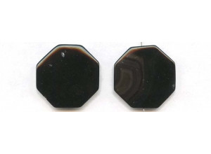 Black Onyx 30mm Octagon Pendant