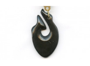 Black Onyx 53x30 Carved Pendant