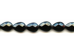 Black Onyx 13x18 Faceted Flat Pear