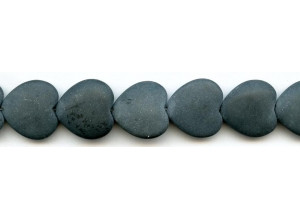 Matte Black Onyx 20mm Heart