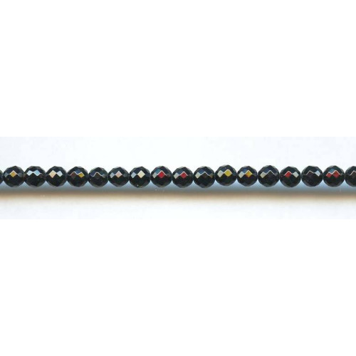 140-1732 Black Onyx <br>6mm Faceted Round