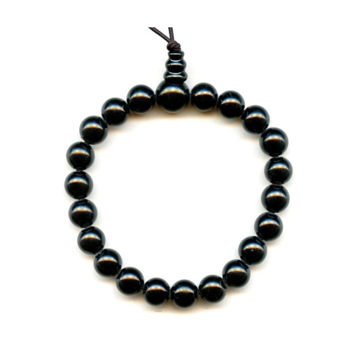 140-1768 Black Onyx <br>8mm Power Beads Bracelet