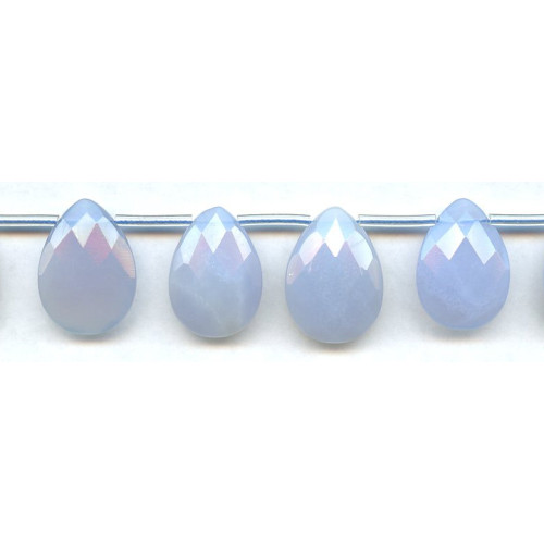 143-1130 Blue Chalcedony <br>18x25 Flat Pear Briolette
