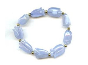 Blue Chalcedony 13x Carved Bracelet