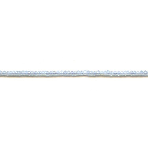 143-1402 Blue Chalcedony <br>3-3.5mm Faceted Rondell