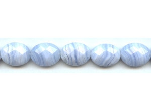 Blue Lace Agate 15x20 Faceted Flat Oval