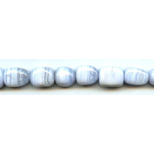 145-1136 Blue Lace Agate <br>14x16 Tumbled Nugget
