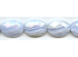 Blue Lace Agate 22x30 Faceted Flat Oval Blue Lace Agate 22x30 Faceted Flat Oval