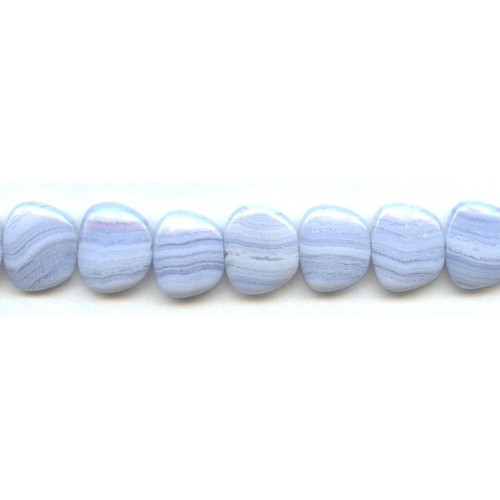 145-1199 Blue Lace Agate <br>15x18 Flat Pebble