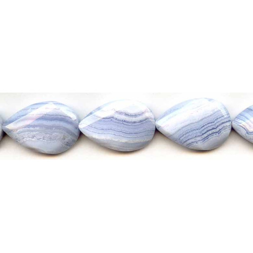 145-1250 Blue Lace Agate <br>20x30 Faceted Pear