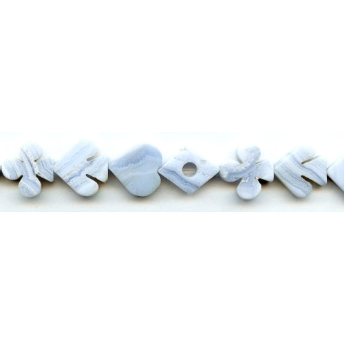 145-1276 Blue Lace Agate <br>16-17mm Poker Suits