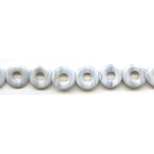 145-1284 Blue Lace Agate <br>15mm Donut