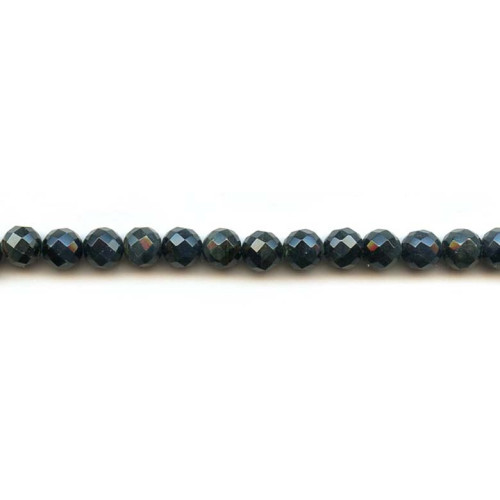 147-1096 Blue Tiger Eye <br>8mm Faceted Round