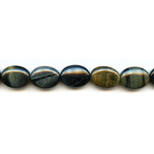 147-1121 Blue Tiger Eye <br>15x20 Flat Oval