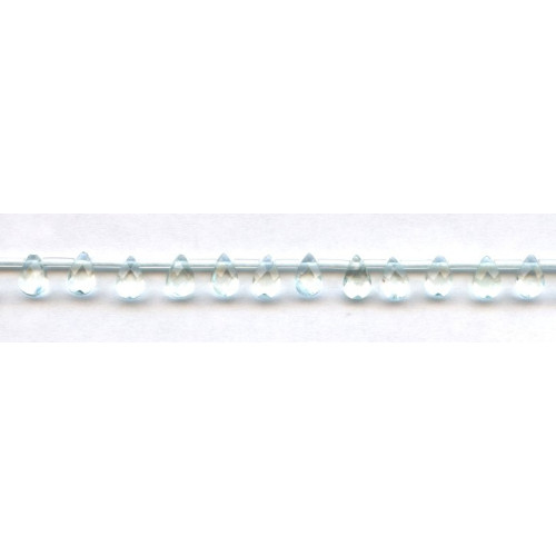 149-1123 Blue Quartz <br>5x8 Flat Pear Briolette