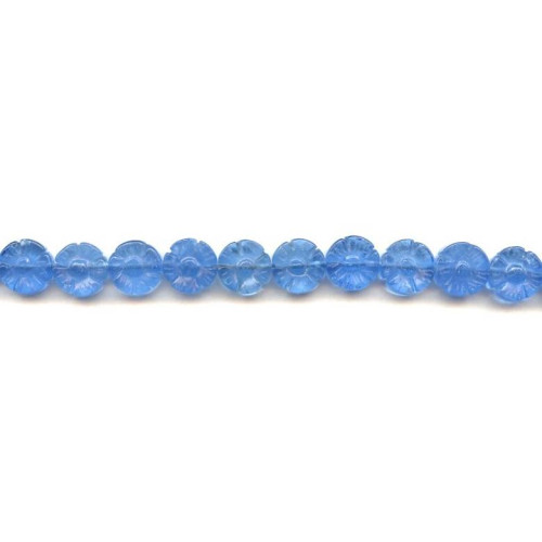 149-1239 Blue Quartz <br>10mm Flower