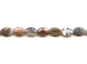 Botswana Agate 10x14 Faceted Flat Oval