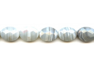 Botswana Agate 15x20 Faceted Flat Oval