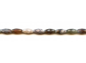Botswana Agate 6x12 Faceted Oval Rice