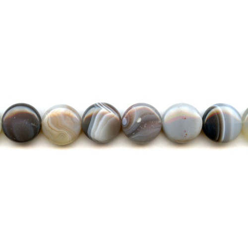 150-1059 Botswana Agate <br>16mm Coin