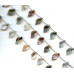 150-1063 Botswana Agate <br>15x25 Twisted Leaf Drop
