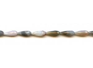 Botswana Agate 6x16 Faceted Teardrop