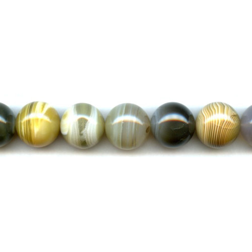 150-1078 Yellow Botswana Agate <br>18mm Round