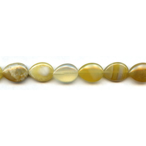 150-1084 Yellow Botswana Agate <br>13x18 Flat Pear