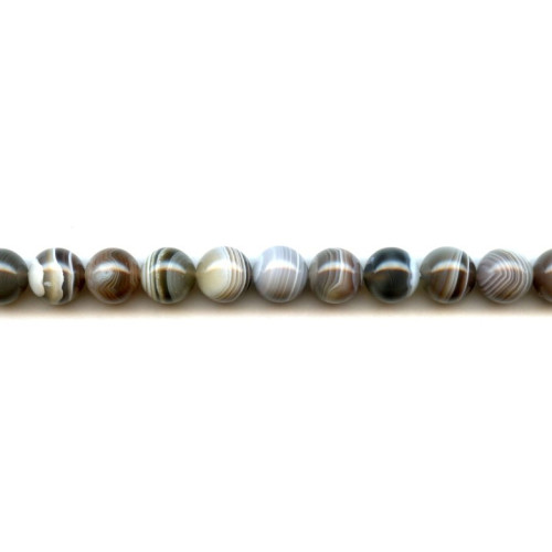 150-1108 Botswana Agate <br>10mm Round