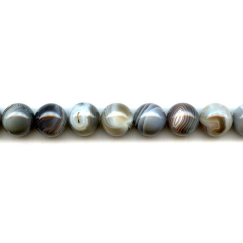 150-1110 Botswana Agate <br>14mm Round