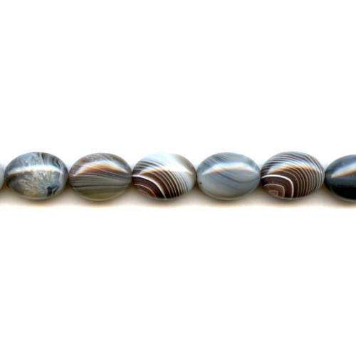 150-1113 Botswana Agate <br>13x18 Oval Pebble