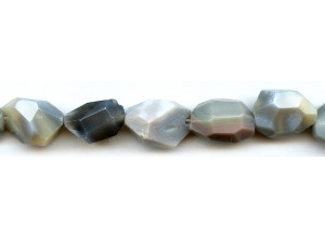 Botswana Agate 11-14x Faceted Nugget