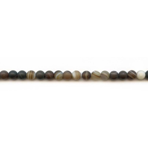 150-1163 Matte Botswana Agate <br>6mm Round