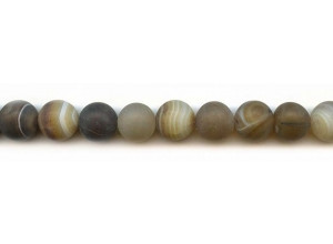 Matte Botswana Agate 12mm Round