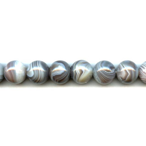 150-1185 Botswana Agate <br>16mm Round