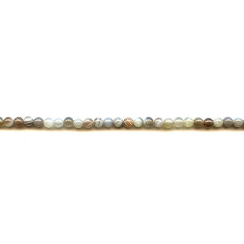 150-1188 Botswana Agate <br>4-4.5mm Round