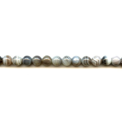 150-1189 Botswana Agate <br>8mm Round