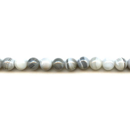 150-1193 Botswana Agate <br>10mm Round