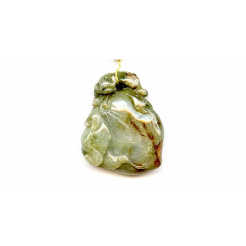 151-1161 Burma Jade <br>42x34  Carved Pendant