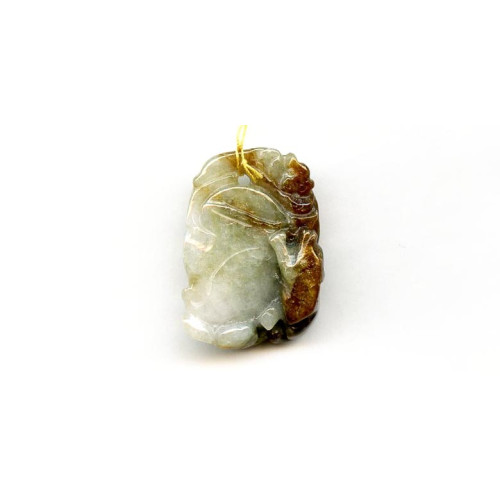 151-1166 Burma Jade <br>42x27  Carved Pendant