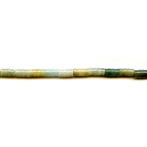 151-1241 Burma Jade <br>5x10 Carved Tube