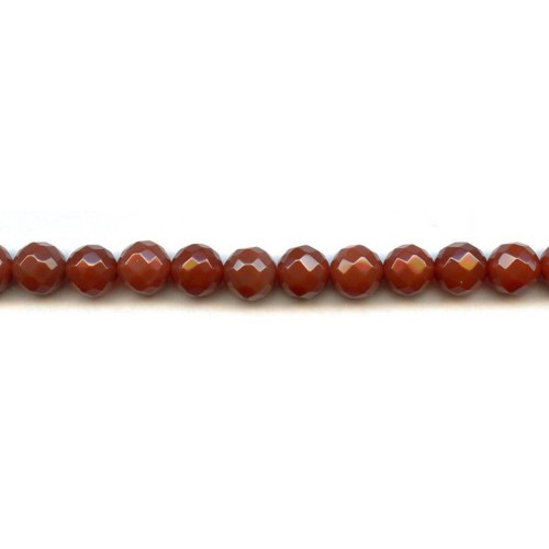 153-0210 Carnelian <br>10mm Faceted Round